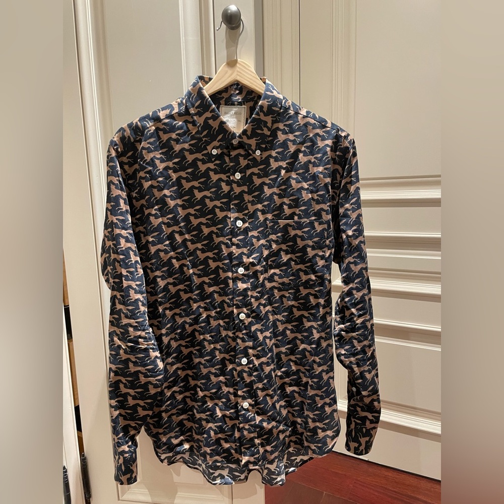 Billy Reid Fox Printed Button Down Shirt